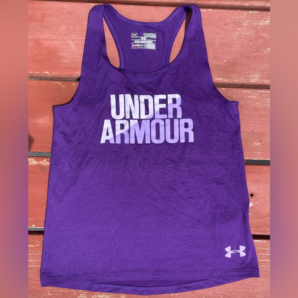 Youth medium purple Under Armour tank top